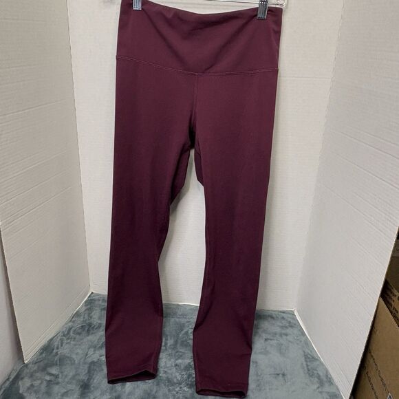 90 Degree by Reflex Pants - 90 Degree by Reflex Athletic Pants Leggings Burgundy S Small Yoga Running Gym